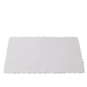 CAPRICE PLACEMATS Scalloped Edge 355mm x 240mm White Ctn2000