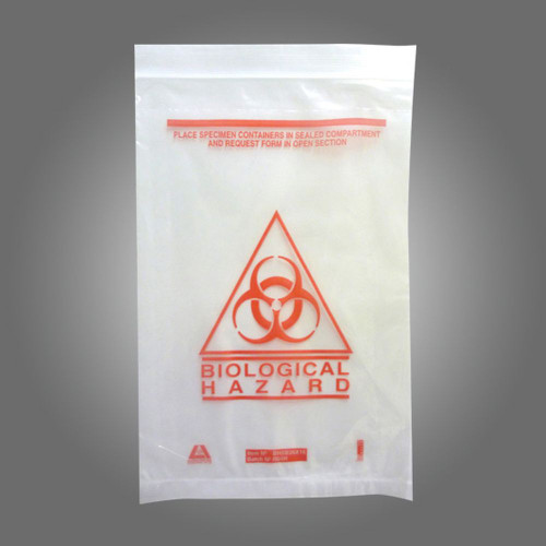 BIOLOGICAL HAZARD BAG 240MM X 160MM