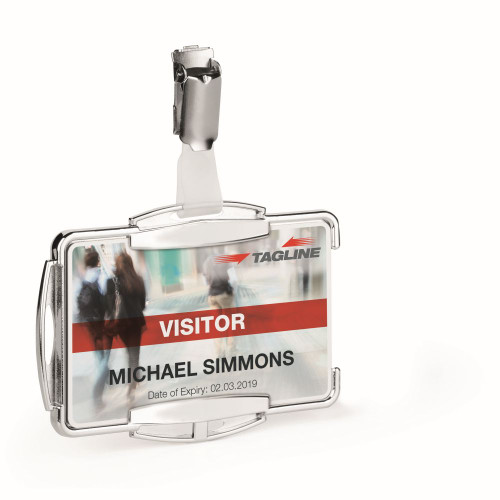 DURABLE CARD HOLDER RFID SECURE MONO SILVER PACK 10