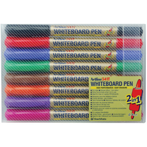 ARTLINE 541T WHITEBOARD MARKER Dual Nib Fine Bullet Assorted Wlt8