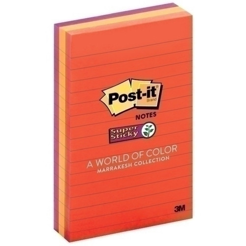 POST-IT 660-3SSAN NOTES Sup/Sticky Neon Lined 98x149mm 70005132629