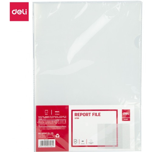 Deli Letter Files Heavy Duty Clear Bx10