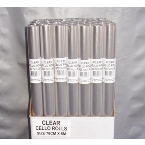 WRAP CELLOPHANE ROLL Clear 76cm x 5M On Core ## replaced by AUP-18518 ##