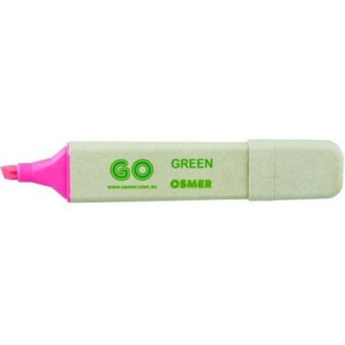 OSMER RECYCLED HIGHLIGHTER Chisel Tip, Pink *** See also DEL-S621PNK ***