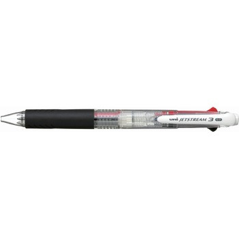 UNI JETSTREAM  ROLLERBALL PEN 3 Multi Colour 0.7mm Clear Barrel, Bx10 SXE3400-07TRANS