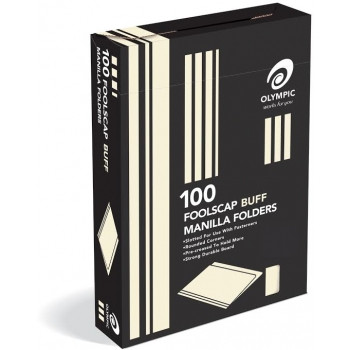 Olympic Manilla Folder Foolscap Buff, Box of 100 (193860)