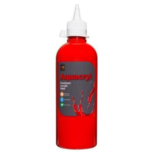 AQUACRYL PREMIUM ACRYLIC 500ML WARM RED