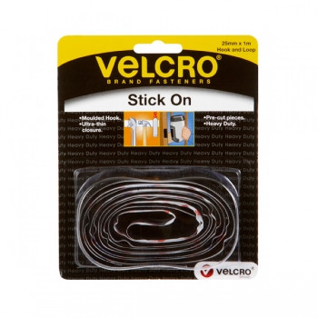 Velcro Heavy Duty Hook & Loop Fasteners Tape 25mm x 1m, Each