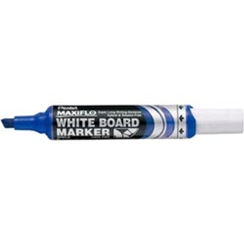 PENTEL MWL6 WHITEBOARD MARKER Maxiflo Chisel Point Blue, Bx12