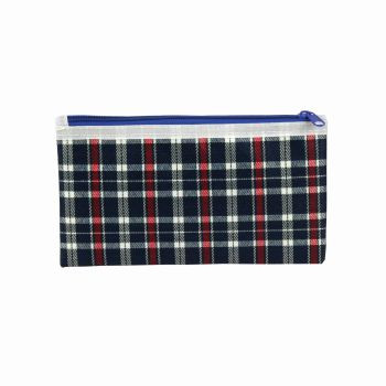 CELCO PENCIL CASE 235X130MM 1 ZIP TARTAN