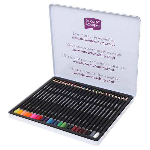 DERWENT PENCILS ACADEMY WaterColour Set Tin 24