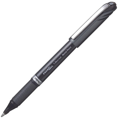 Pentel BL30 Energel Plus Liquid Gel Pen 1.0mm Black, Box of 12