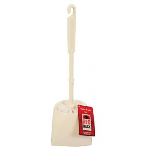 TOILET BRUSH SET 38cm Square (Plastic - Brush + Holder )