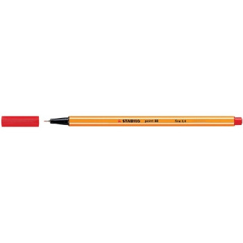STABILO POINT 88 FINELINER 0.4mm Red, Bx10