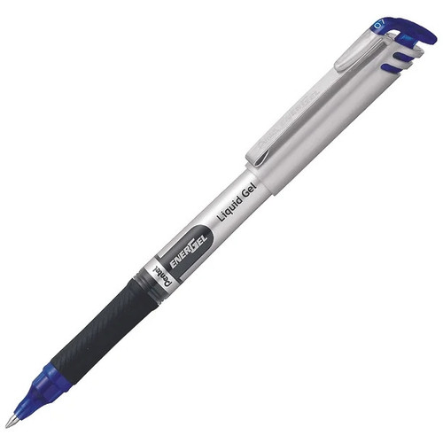 Pentel BL17 Energel Liquid Gel Pen Roller Ball Fine 0.7mm Blue, Box of 12
