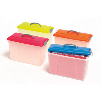 CRYSTALFILE CARRY CASE LIME LID/CLEAR BASE