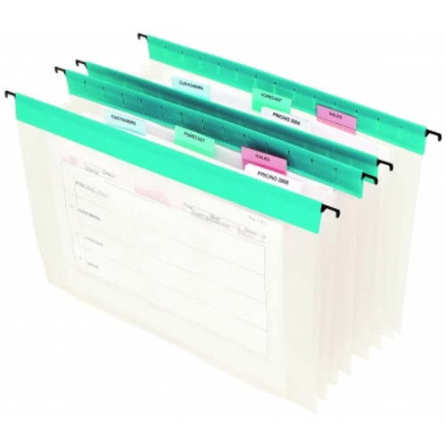MARBIG EXPANDING SUSPENSION FILES COMPLETE PK5 3 Pockets Foolscap with Tabs & Inserts Pk5