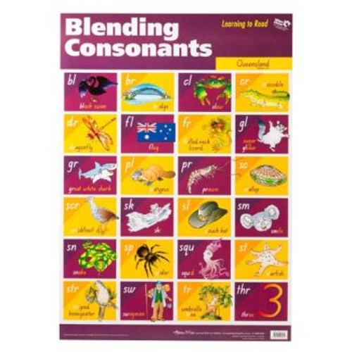 BLENDING CONSONANTS - QLD WALL CHART *** While Stocks Last ***