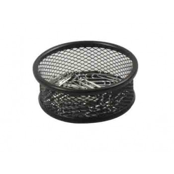 ITALPLAST Wire Mesh Paper Clip Holder - Black, Each