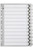 MARBIG PLASTIC BLACK/WHITE TABBED MANILLA DIVIDERS 1-12 Tab A4 Black/White