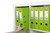 MARBIG PE LINEN LEVER ARCH A4 - Lime 6601032 / 6509004