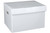 MARBIG CORFLUTE BOX W/ATTACHED LID WHITE