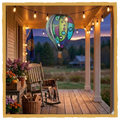 Decorative Hot Air Balloon – 22" Vintage Hanging Outdoor Decor