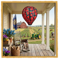 Decorative Hot Air Balloon – 22" Vintage Hanging Outdoor Decor