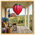 Decorative Hot Air Balloon – 22" Vintage Hanging Outdoor Decor