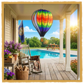 Decorative Hot Air Balloon – 22" Vintage Hanging Outdoor Decor