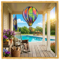 Decorative Hot Air Balloon – 22" Vintage Hanging Outdoor Decor