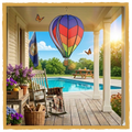 Decorative Hot Air Balloon – 22" Vintage Hanging Outdoor Decor