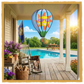 Decorative Hot Air Balloon – 22" Vintage Hanging Outdoor Decor