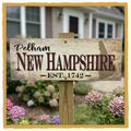 NH ESTABLISHED TOWN SIGN with NH State