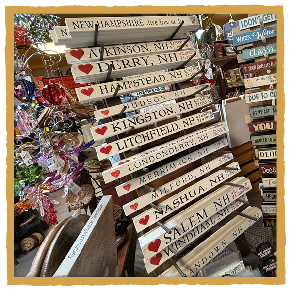 TOWN SIGNS-SHELF SITTER