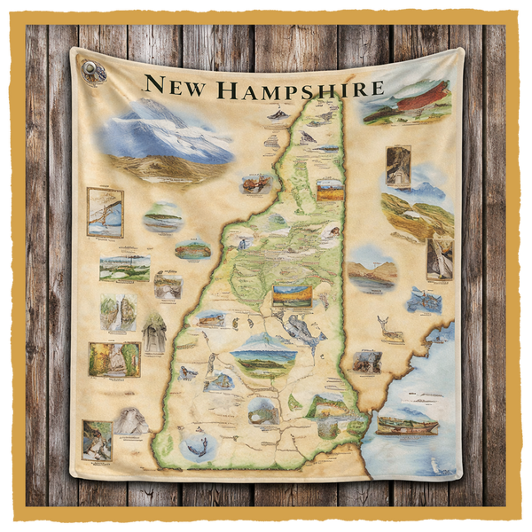 NEW HAMPSHIRE Map Blanket
