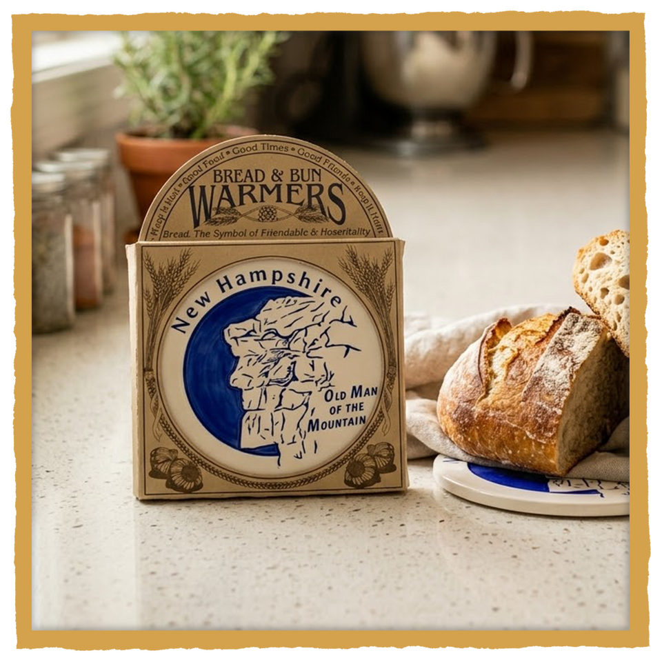 Bread Warmer ~ NH Old Man of the Mountain (blue)