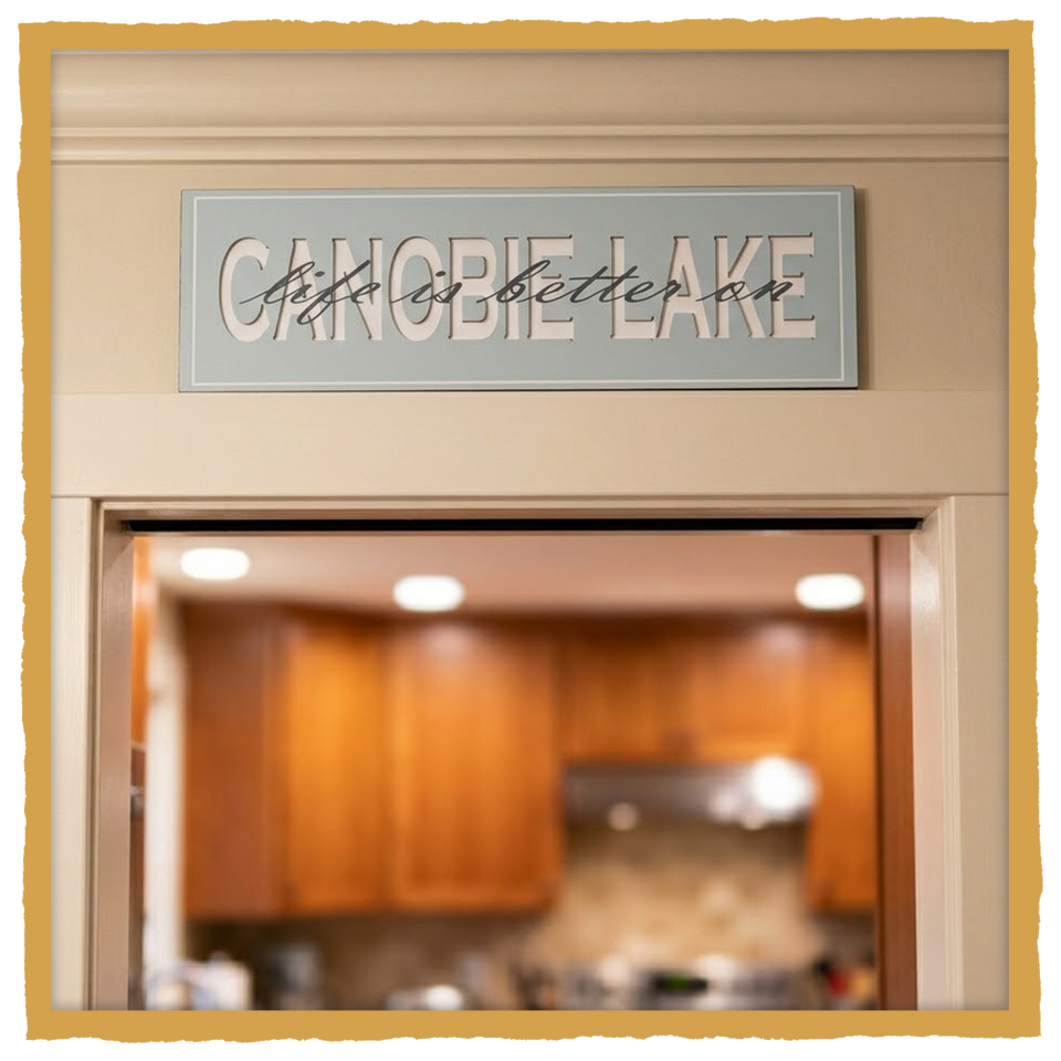 Canobie Lake “Life Is Better on Canobie Lake” Wood Sign – NH Lake House Decor (17")