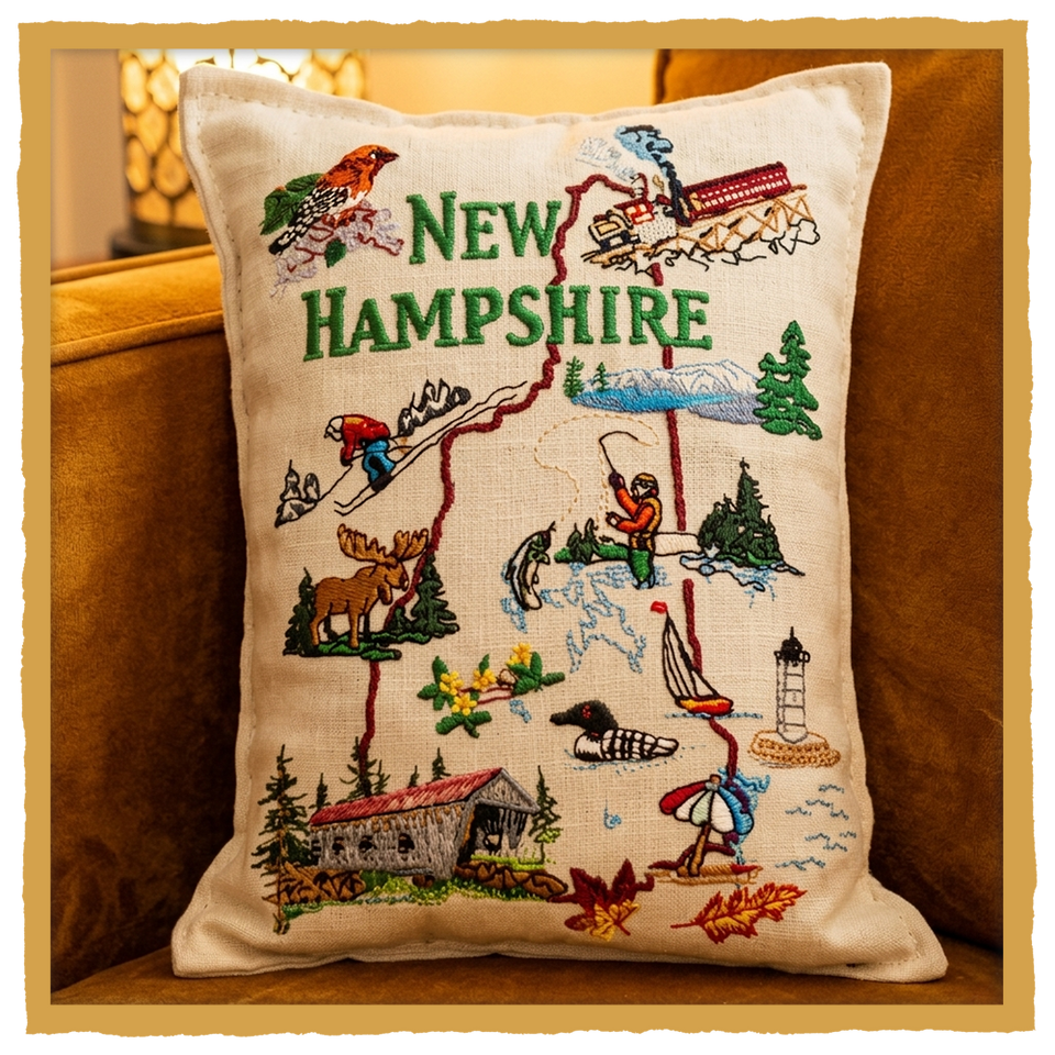 New Hampshire Pillow filled with fresh Balsam Fir