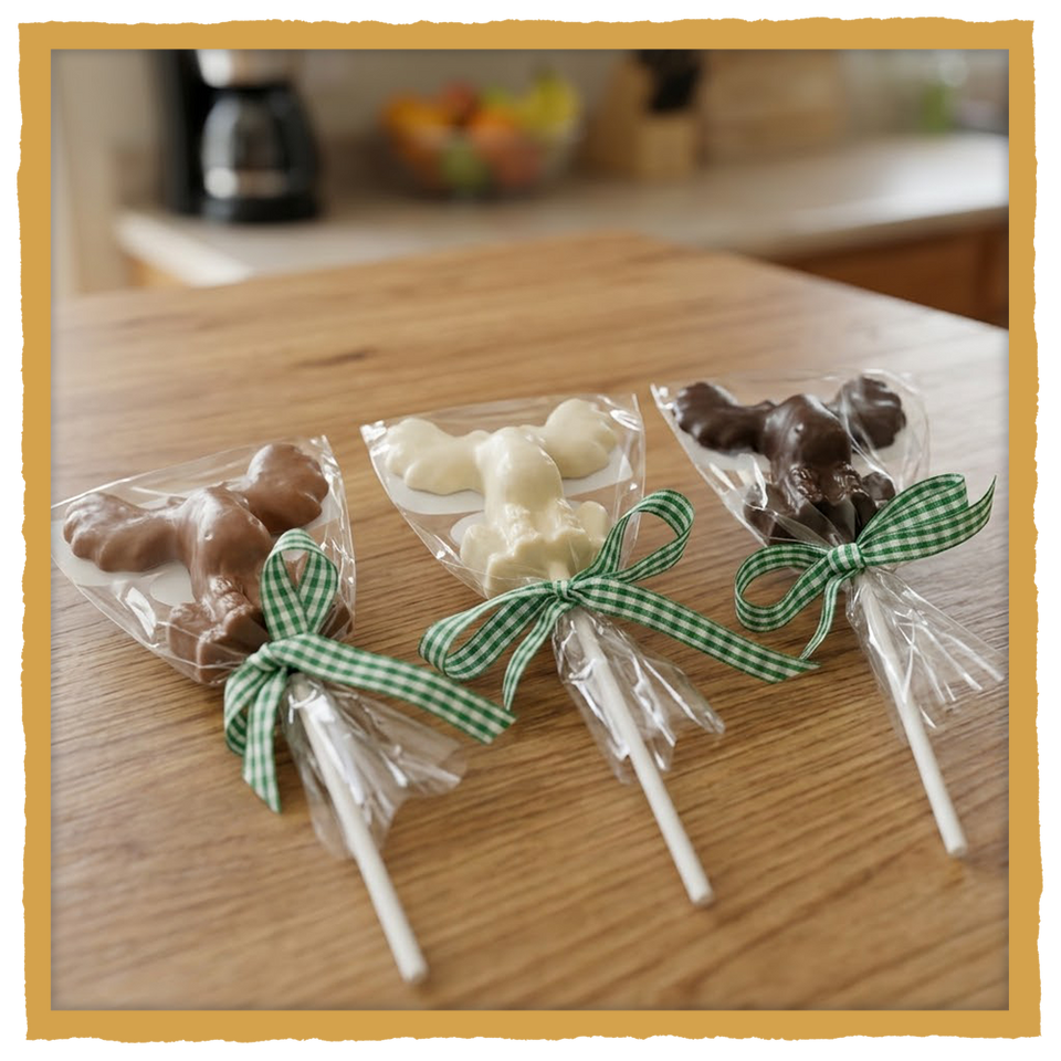 Moose Shaped Chocolate Lollipops – NH Made Chocolate Treats