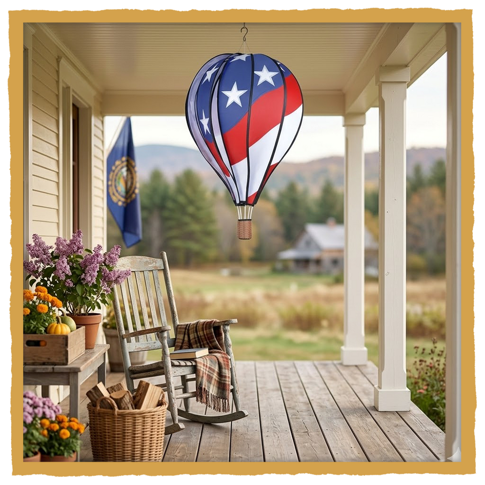 Decorative Hot Air Balloon – 22" Vintage Hanging Outdoor Decor