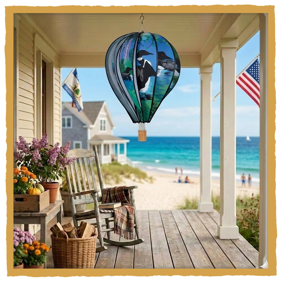 Decorative Hot Air Balloon – 22" Vintage Hanging Outdoor Decor