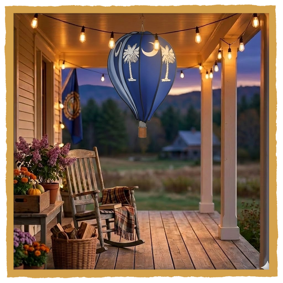 Decorative Hot Air Balloon – 22" Vintage Hanging Outdoor Decor