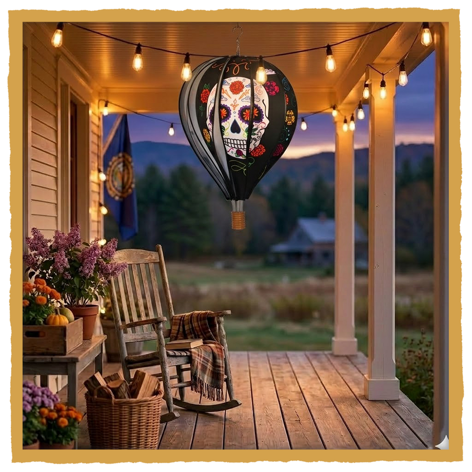 Decorative Hot Air Balloon – 22" Vintage Hanging Outdoor Decor