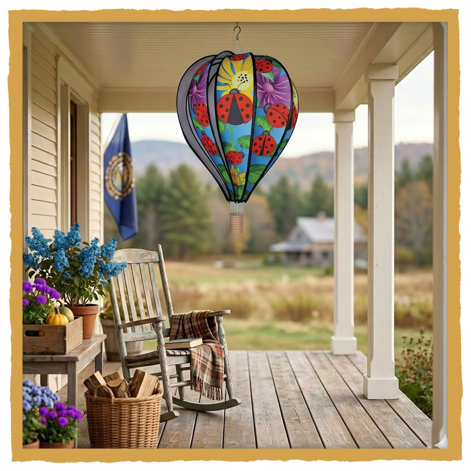 Decorative Hot Air Balloon – 22" Vintage Hanging Outdoor Decor