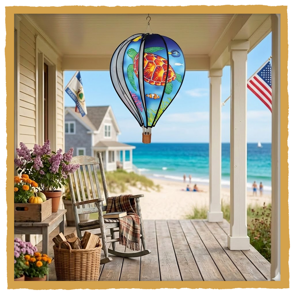 Decorative Hot Air Balloon – 22" Vintage Hanging Outdoor Decor