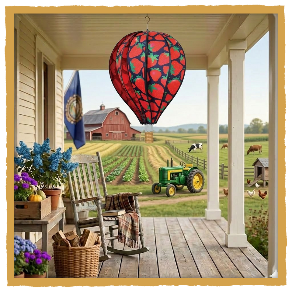 Decorative Hot Air Balloon – 22" Vintage Hanging Outdoor Decor