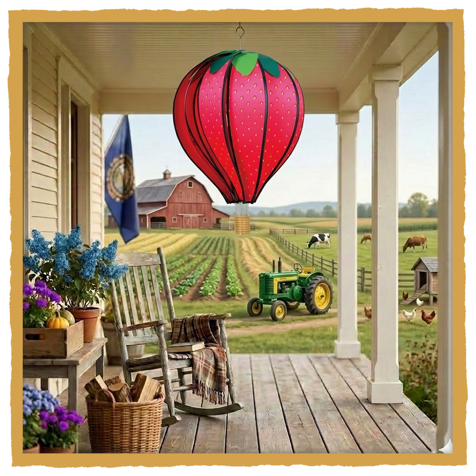 Decorative Hot Air Balloon – 22" Vintage Hanging Outdoor Decor