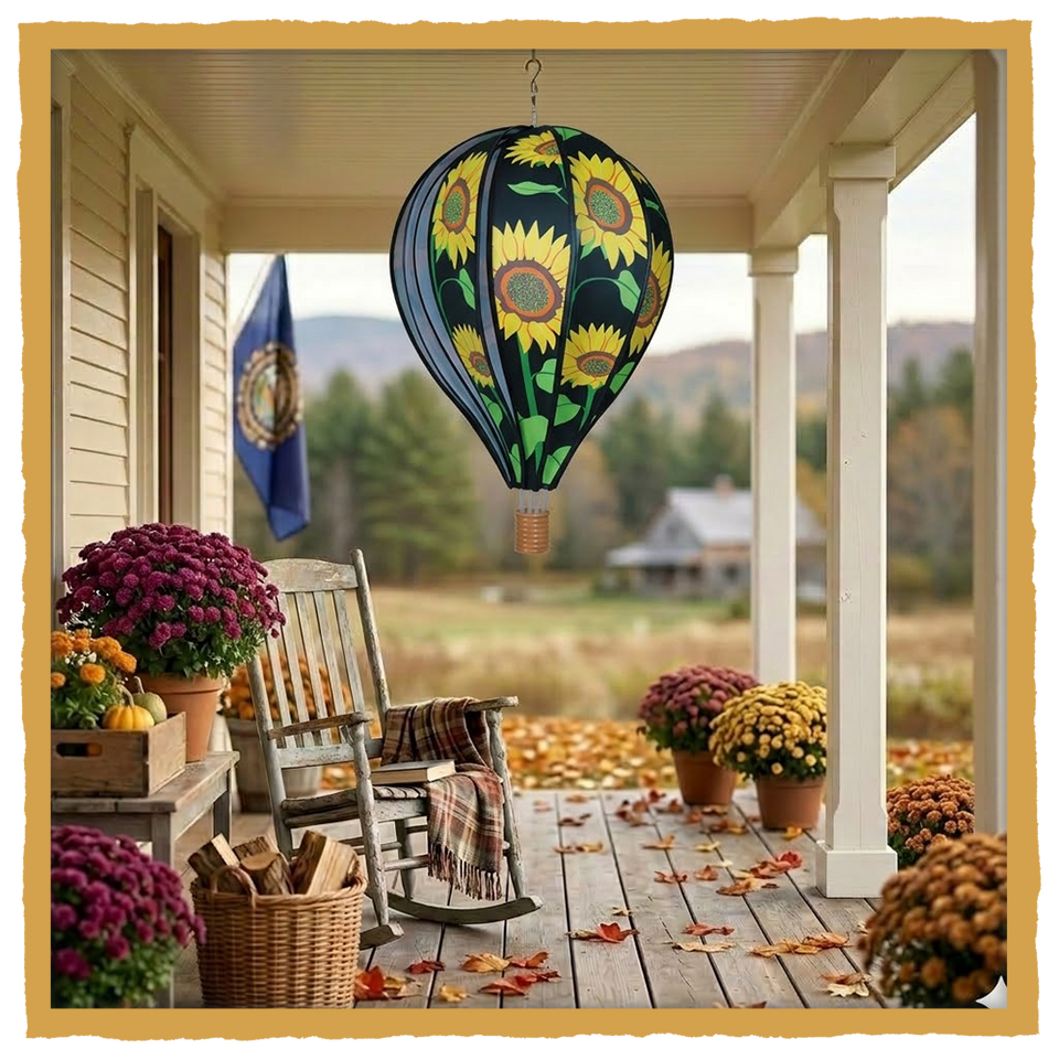 Decorative Hot Air Balloon – 22" Vintage Hanging Outdoor Decor