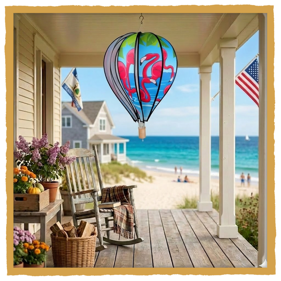 Decorative Hot Air Balloon – 22" Vintage Hanging Outdoor Decor